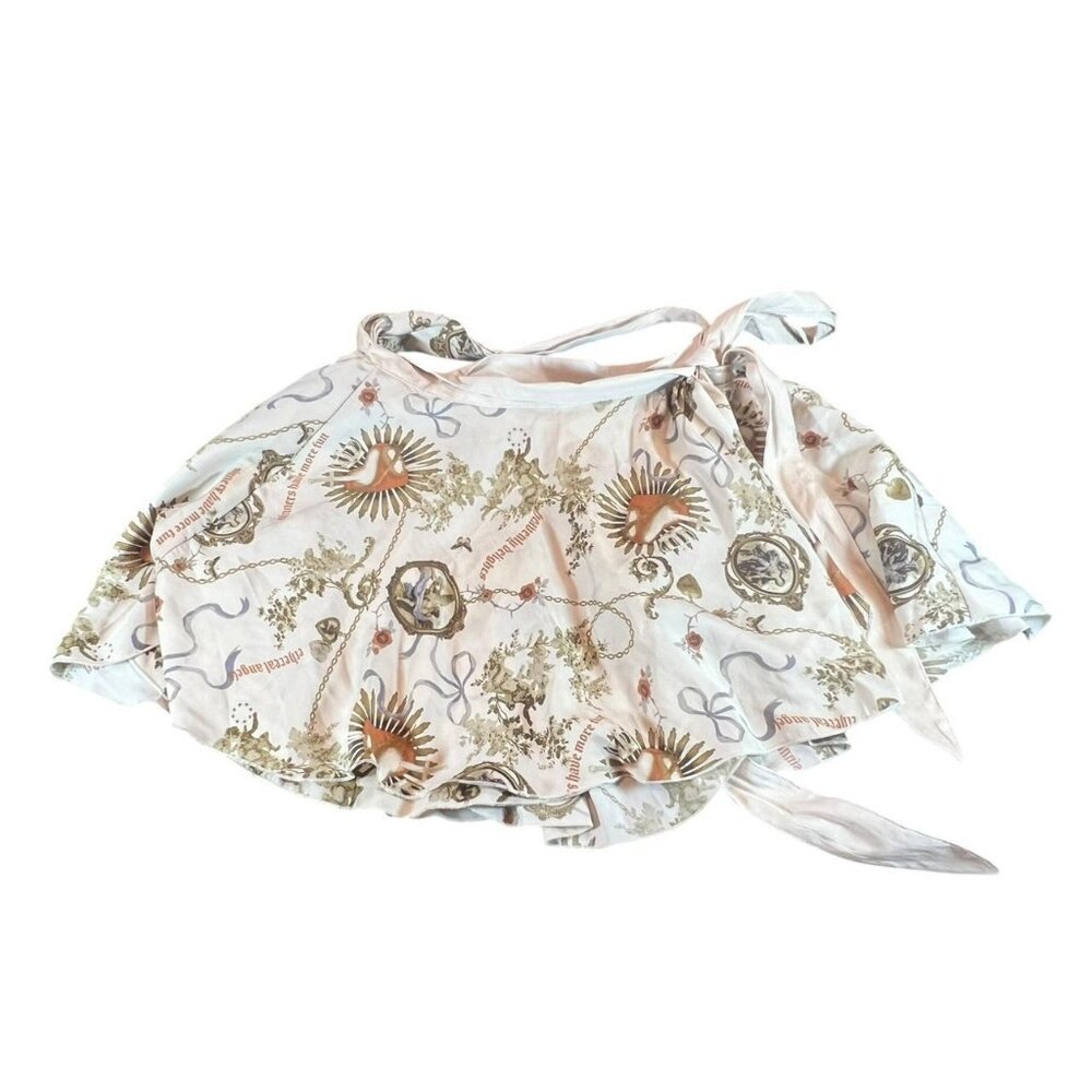 Urban Outfitters Angelcore “Sinners Have More Fun” Wrap Mini Skirt